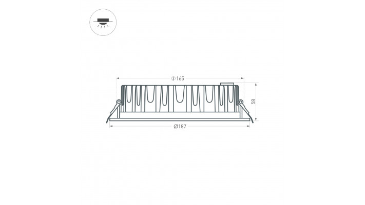 LTD-187WH-FROST-21W встраиваемый светильник-5