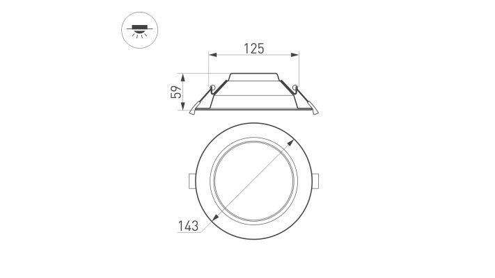 IM-CYCLONE-R145-14W встраиваемый светильник-2