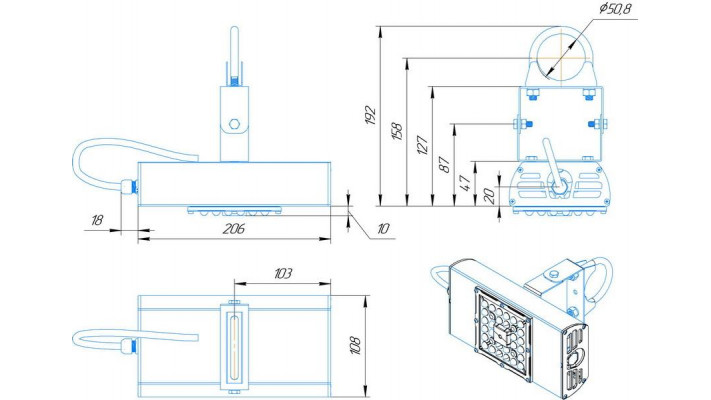 Консольный светильник SVT-STR-BM-30W-2