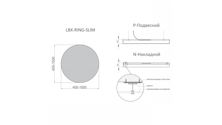 Светильник RVE-LBX-RING-SLIM-3