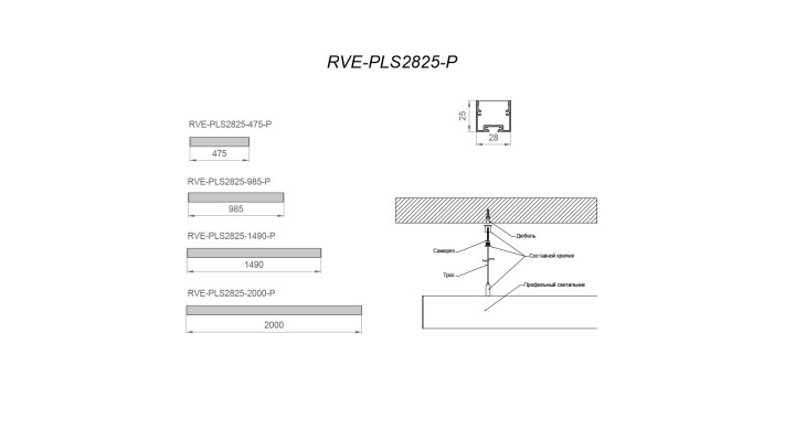 Светильник RVE-PLS2825-2